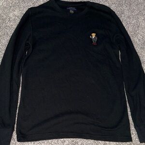Polo by Ralph Lauren Black Long Sleeve with Embroidered Bear